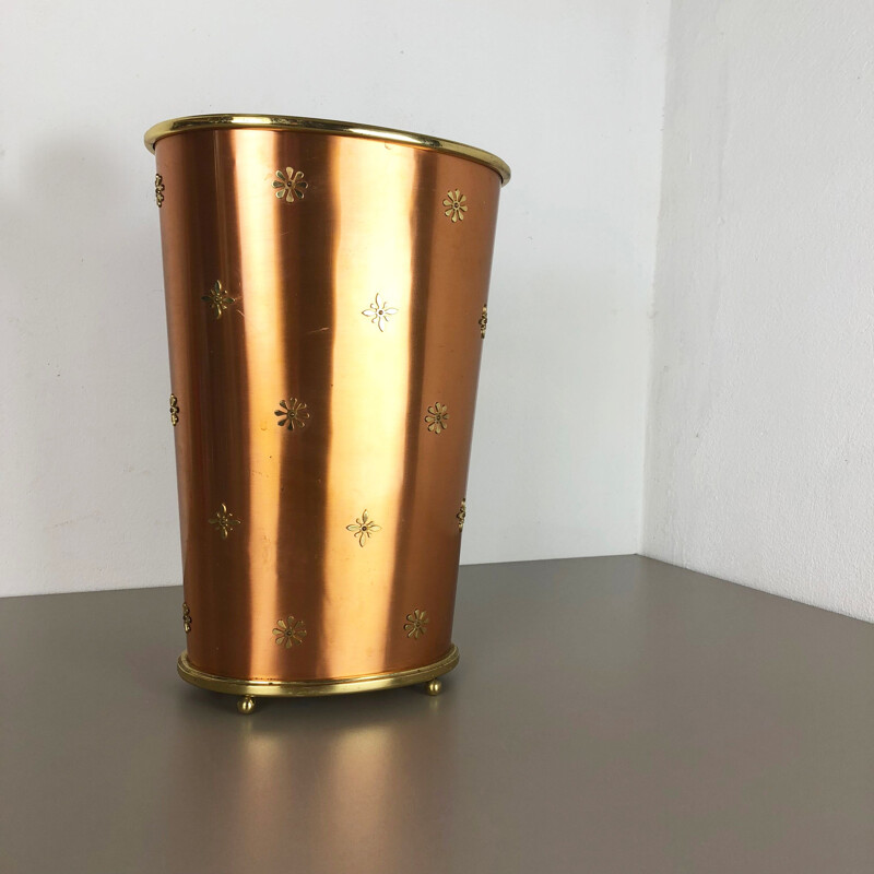 Vintage copper umbrella stand, Germany