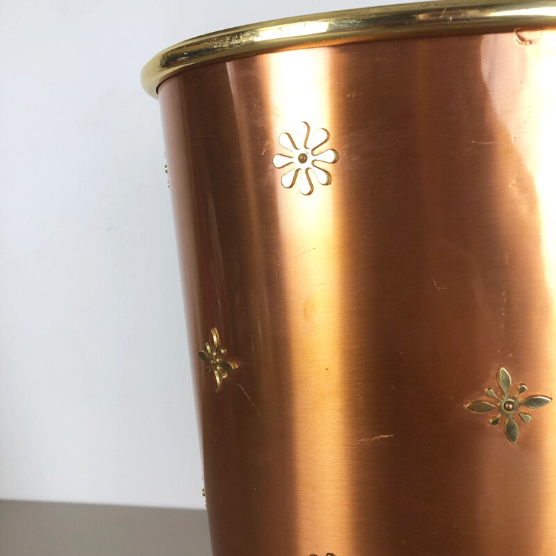 Vintage copper umbrella stand, Germany