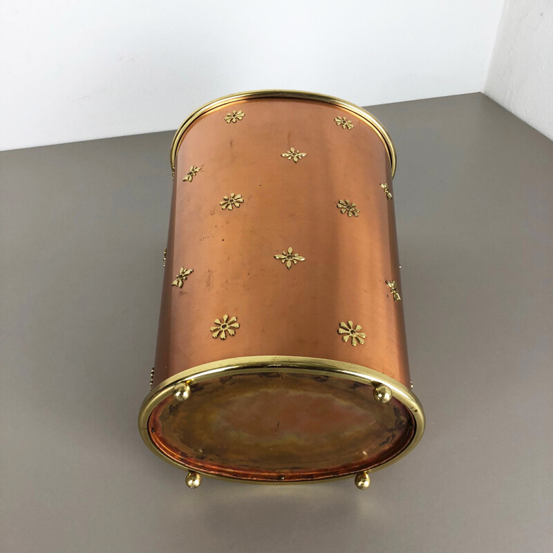 Vintage copper umbrella stand, Germany