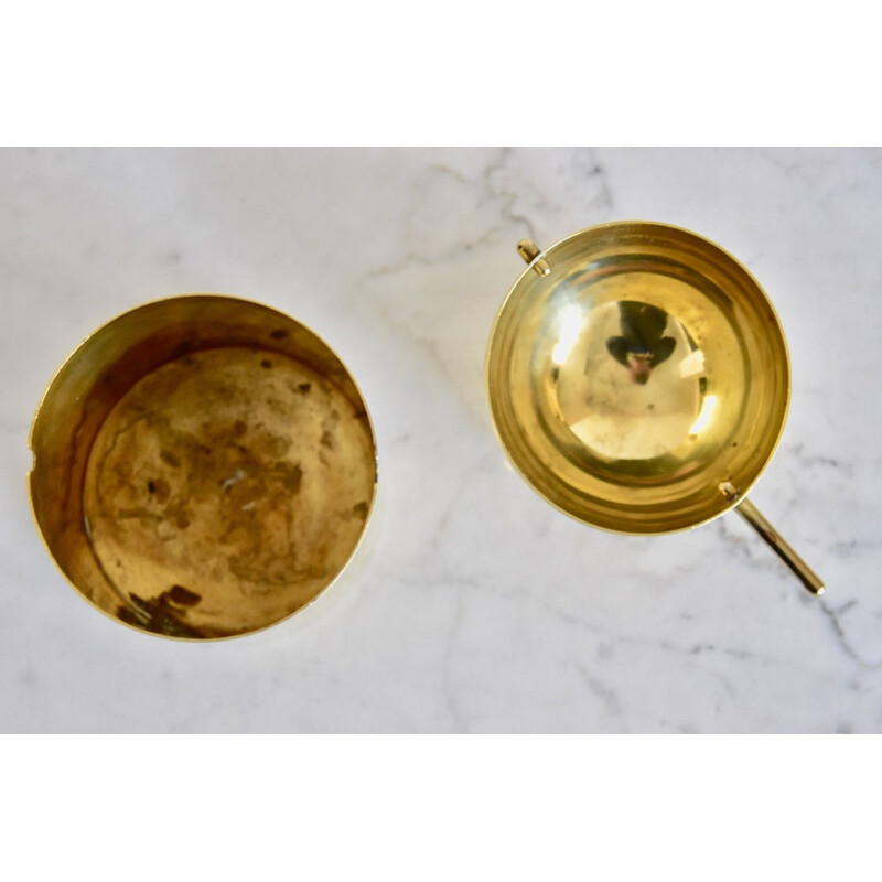 Vintage golden ashtray by Arne Jacobsen