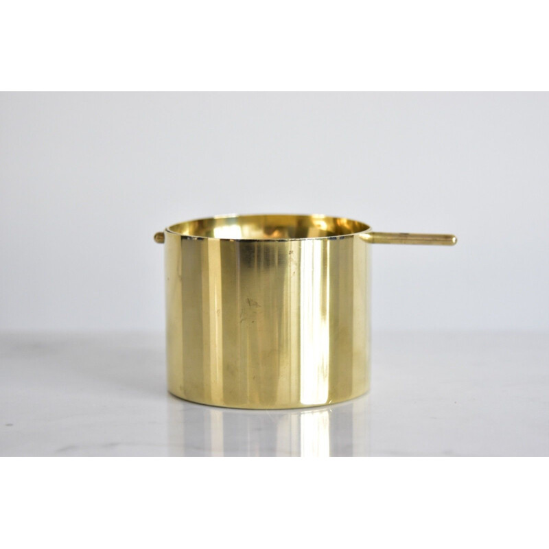 Vintage golden ashtray by Arne Jacobsen