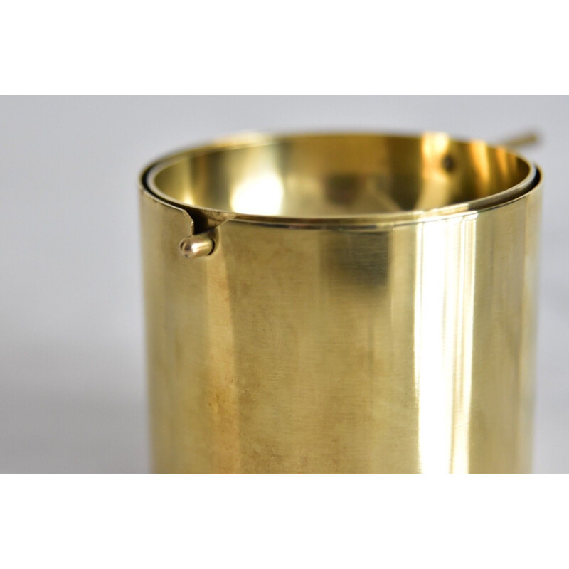 Vintage small brass ahstray by Arne Jacobsen