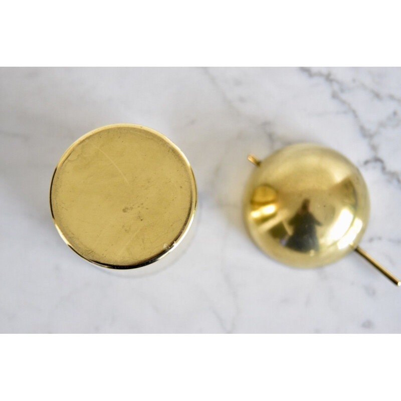 Vintage small brass ahstray by Arne Jacobsen