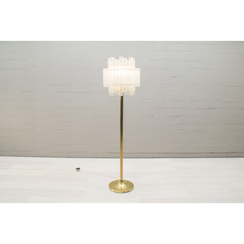 Lámpara de pie vintage dorada de Doria Leuchten