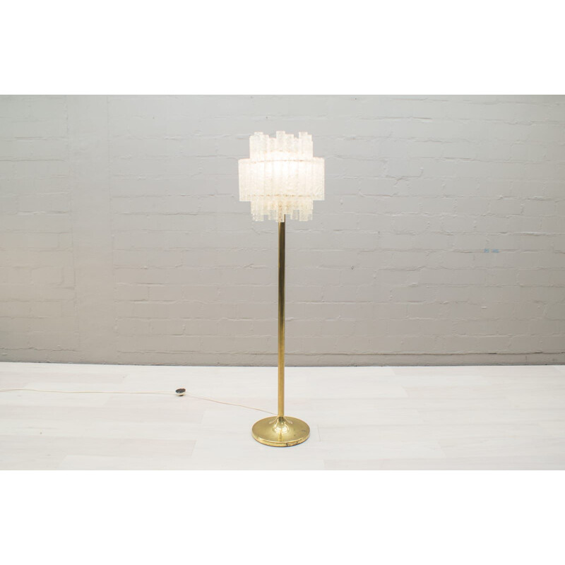 Vintage gold floor lamp by Doria Leuchten