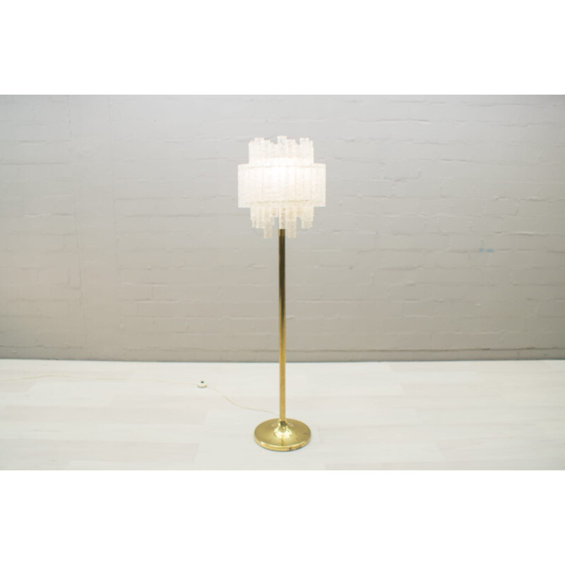 Vintage gold floor lamp by Doria Leuchten