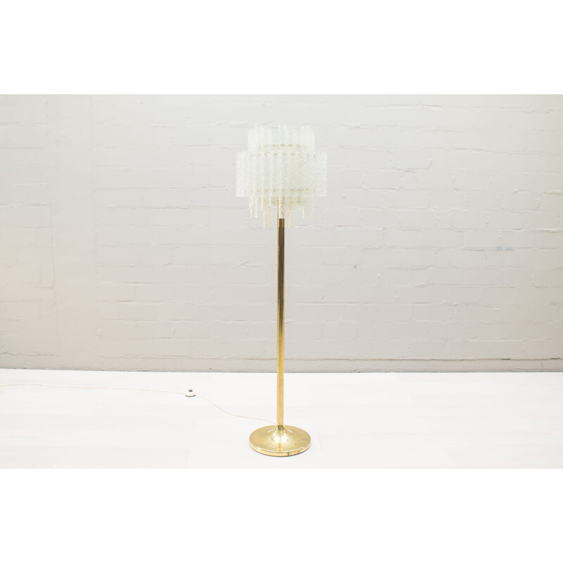 Lámpara de pie vintage dorada de Doria Leuchten