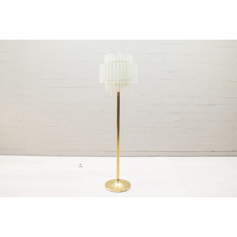 Vintage gouden vloerlamp van Doria Leuchten