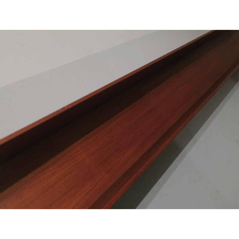 Vintage teak wall shelf by Walter Wirz