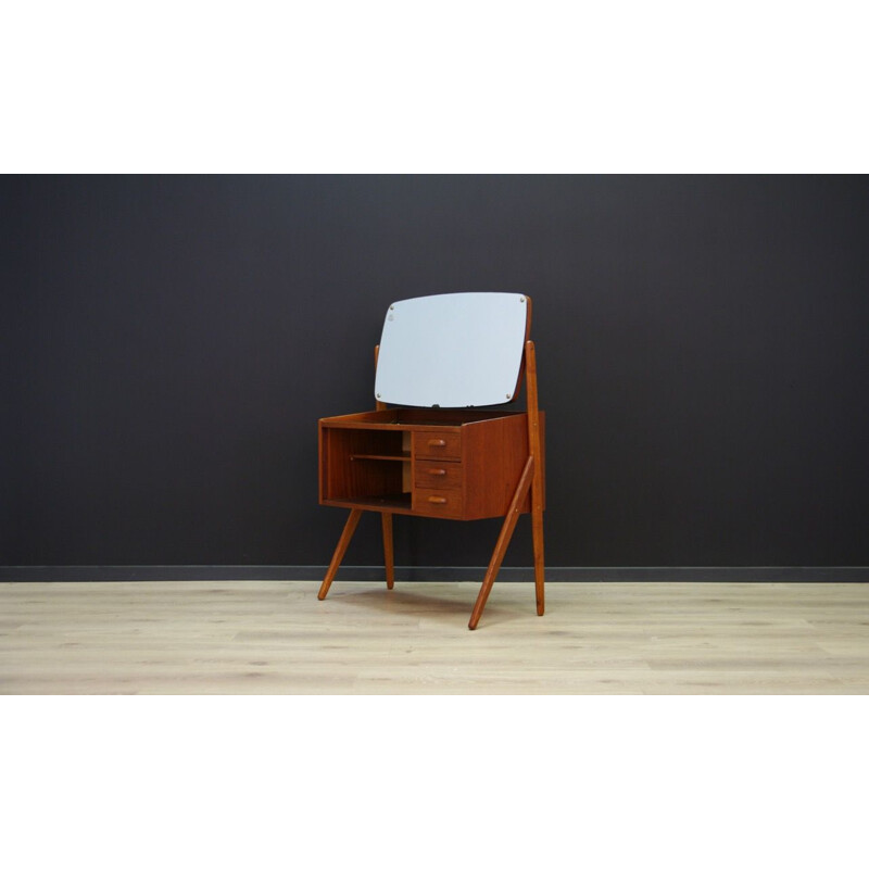 Armadio vintage in teak con specchio