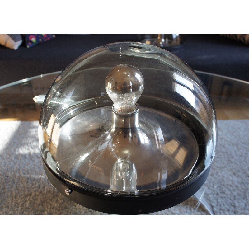 Suite de 2 appliques vintage avec globes en verre