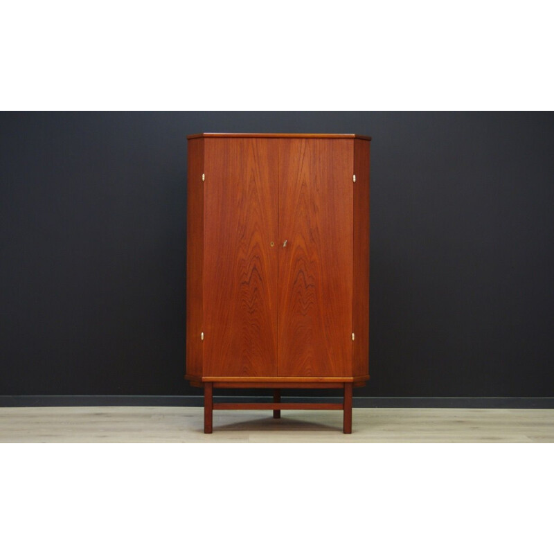 Vintage Danish corner cabinet in teak