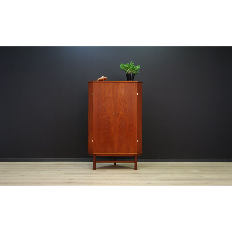 Vintage Danish corner cabinet in teak