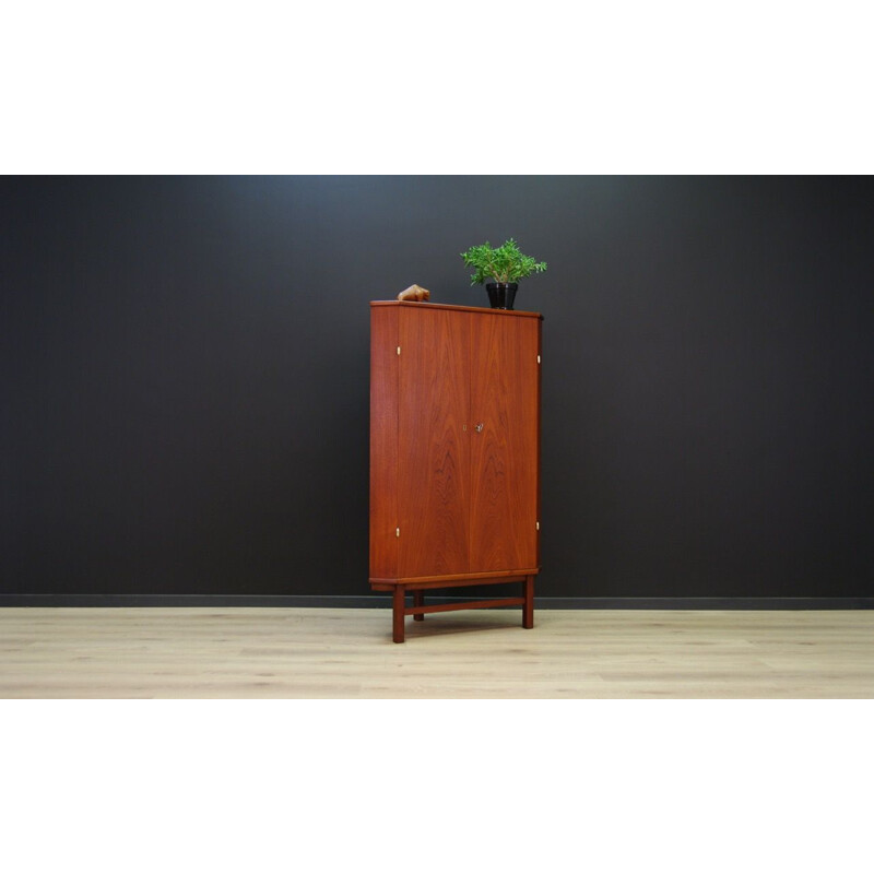 Vintage Danish corner cabinet in teak