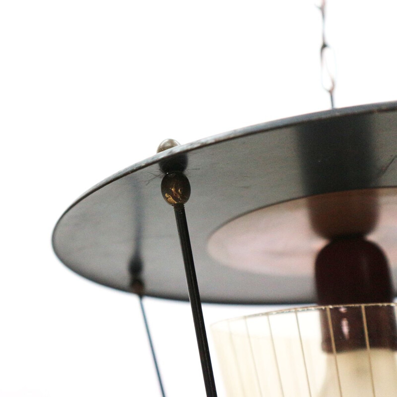 Vintage pendant lamp "Lampion" in steel