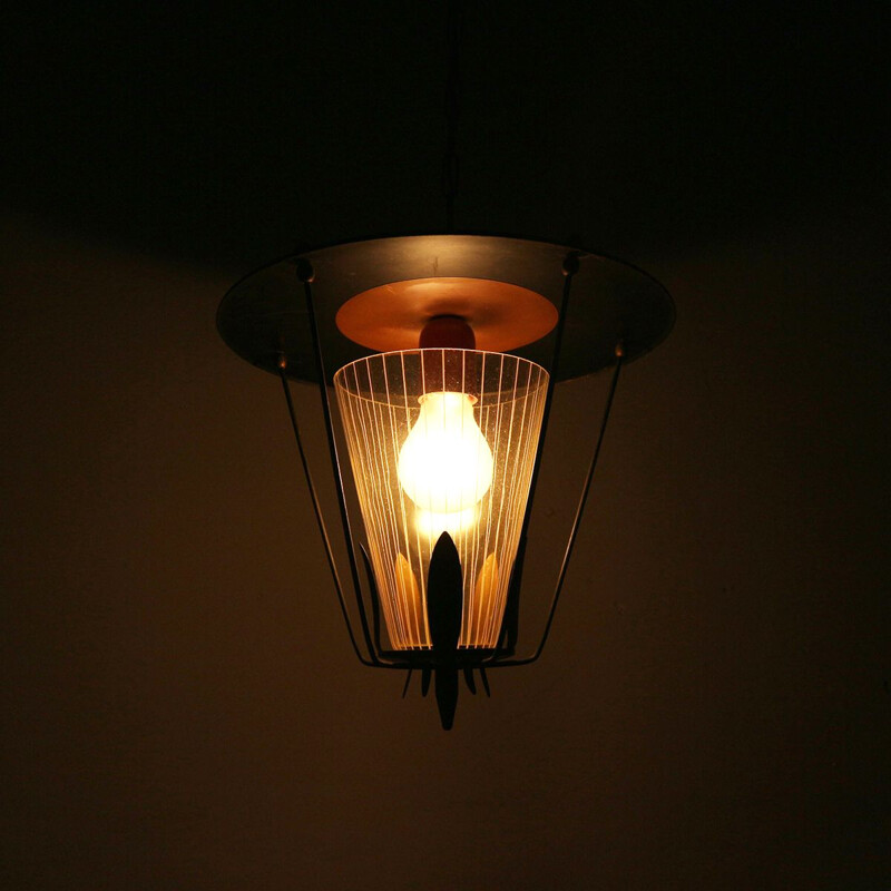 Vintage stalen lampion ophanging