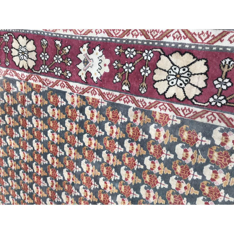 Tapis vintage algerien français en laine