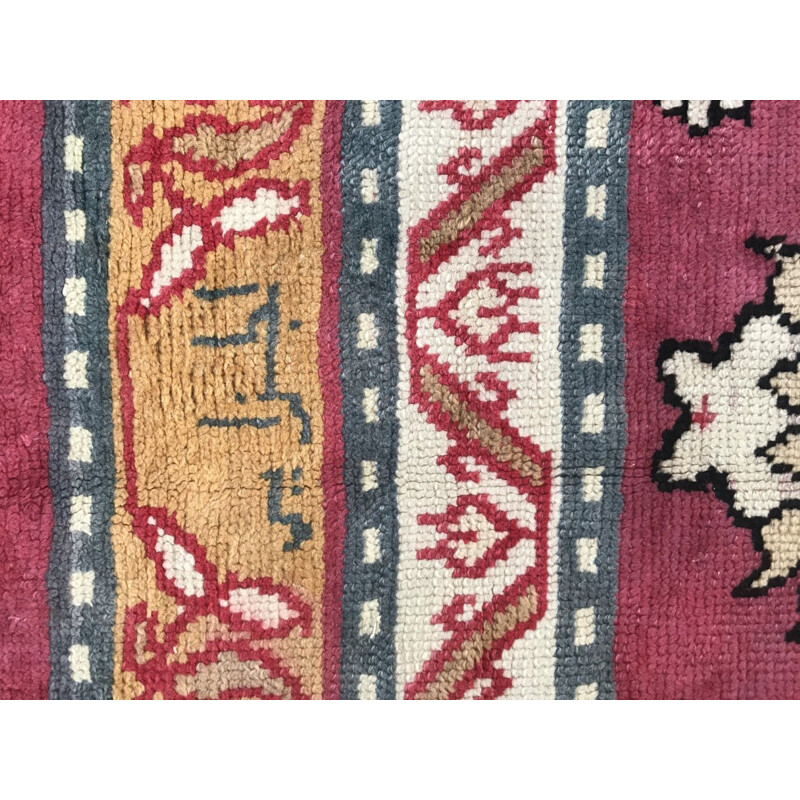 Tapis vintage algerien français en laine