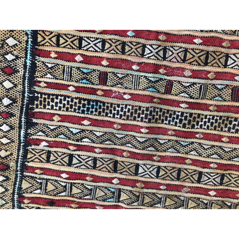 Vintage Kilim carpet Morocco Berber