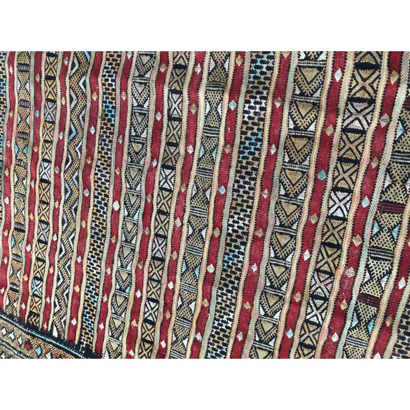 Vintage Kilim carpet Morocco Berber