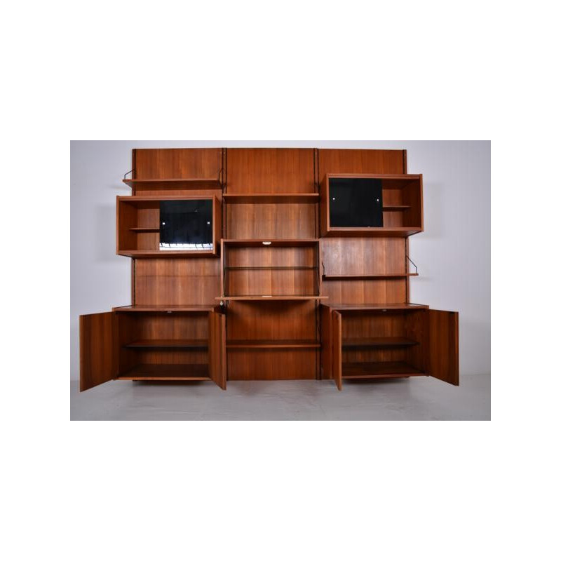 Scandinavian wall system in teak - 1960s