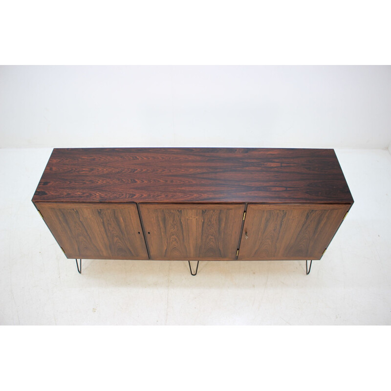 Vintage sideboard by Kai Winding in iron and rosewood 1960