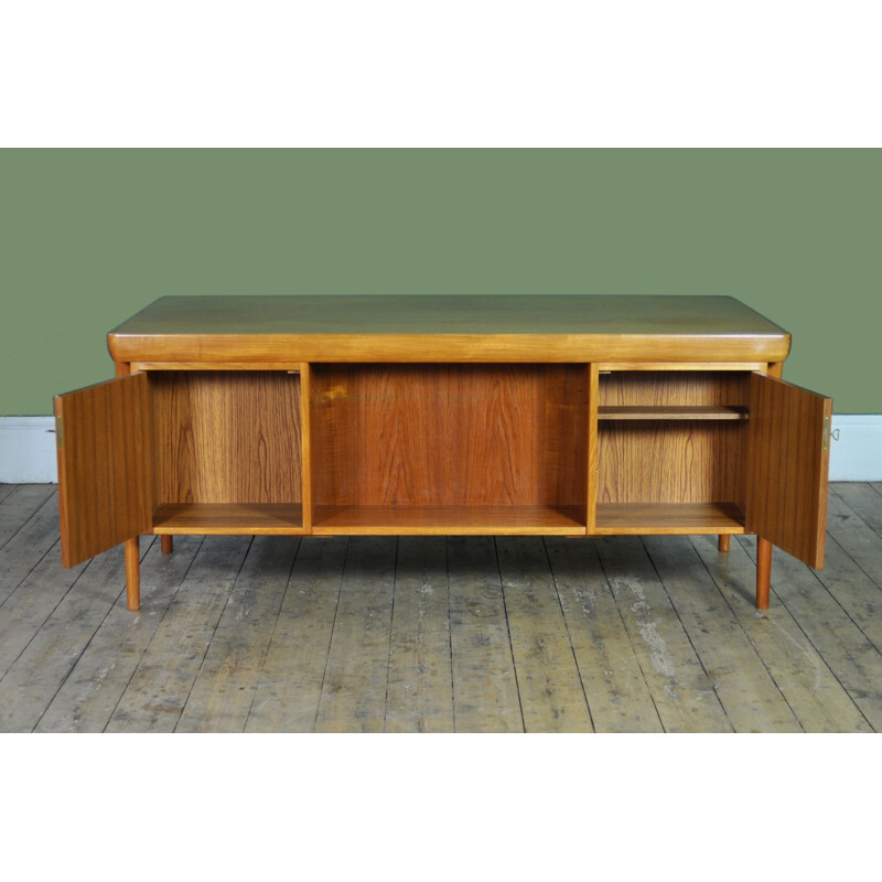 Vintage scandinavian desk for Faarup in brown teak 1960