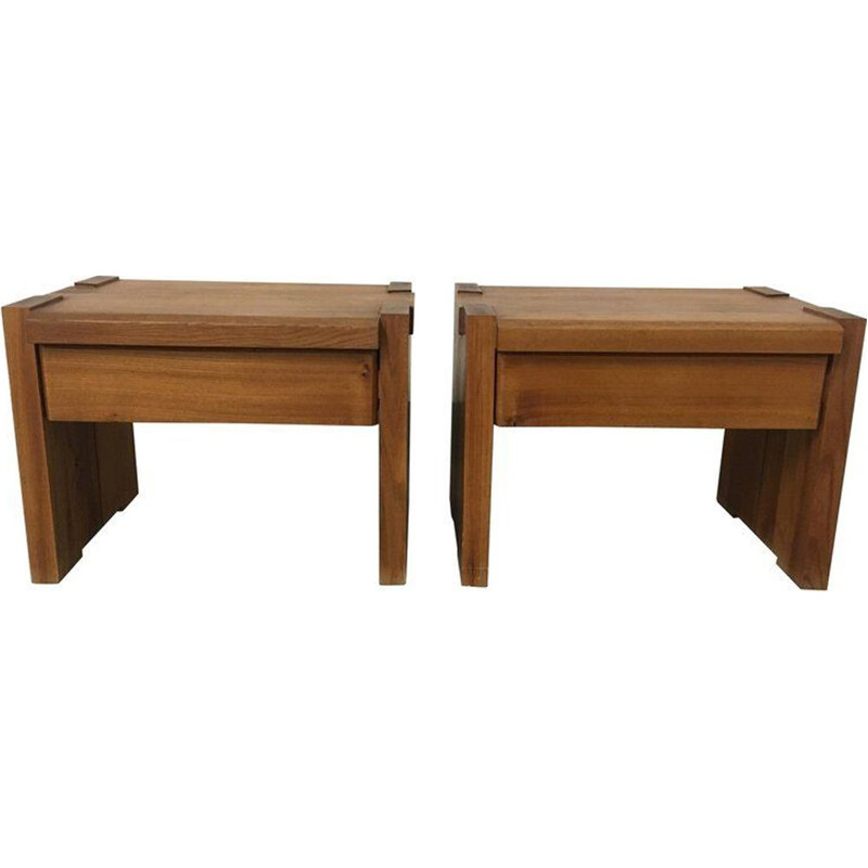 Pair of vintage T38 nightstands by Pierre Chapo