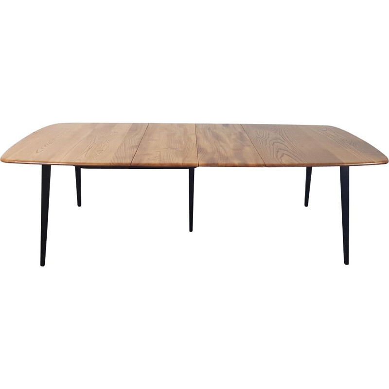 Vintage extending dining table in elm by Lucian Ercolani for Ercol