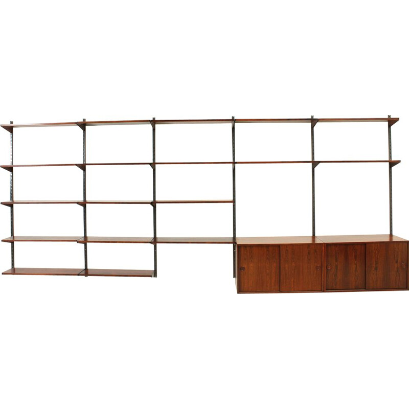 Vintage shelving system in rosewood by Kai Kristiansen