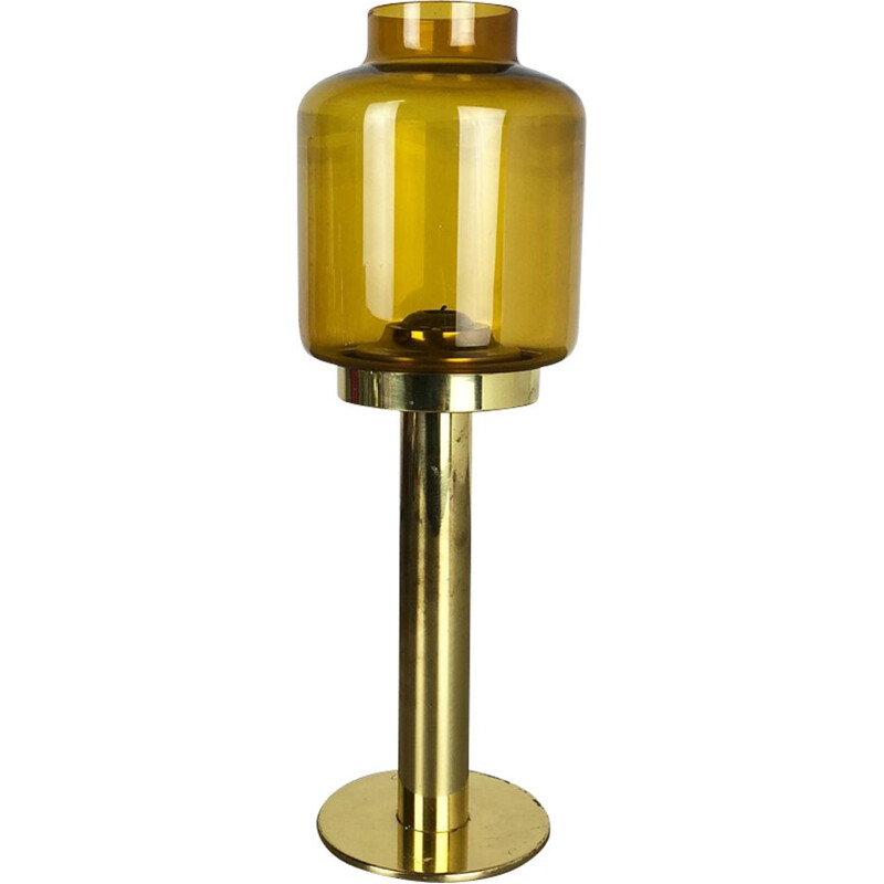 Vintage solid metal candlestick in brass by Hans Agne Jakobsson, Sweden 1950