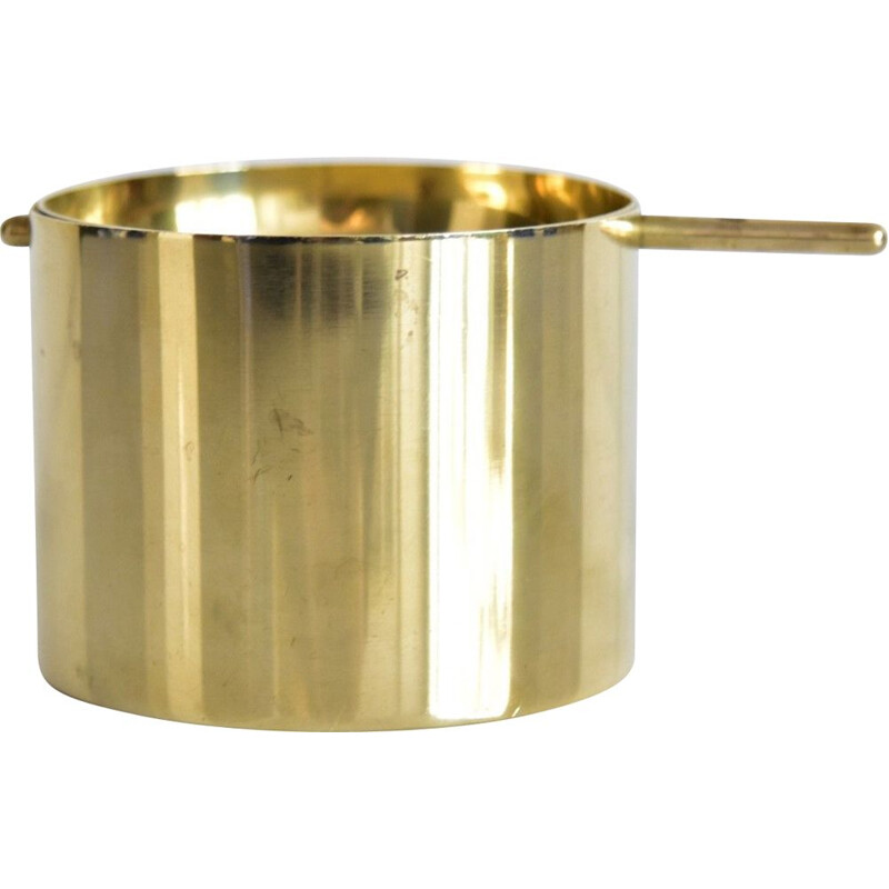 Vintage golden ashtray by Arne Jacobsen