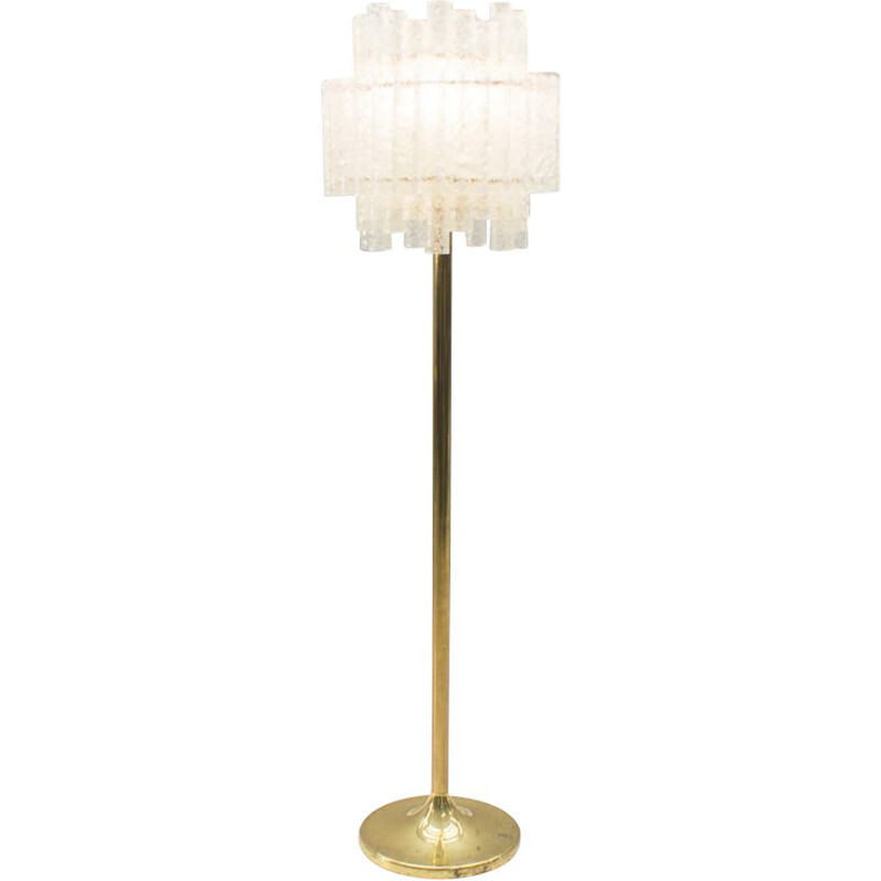 Vintage gold floor lamp by Doria Leuchten