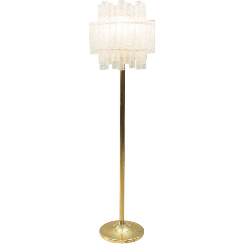 Vintage gouden vloerlamp van Doria Leuchten