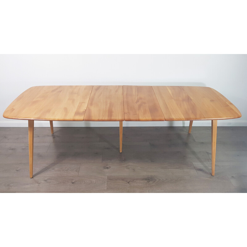 Vintage extendable table for Ercol in beech and elmwood 1960s