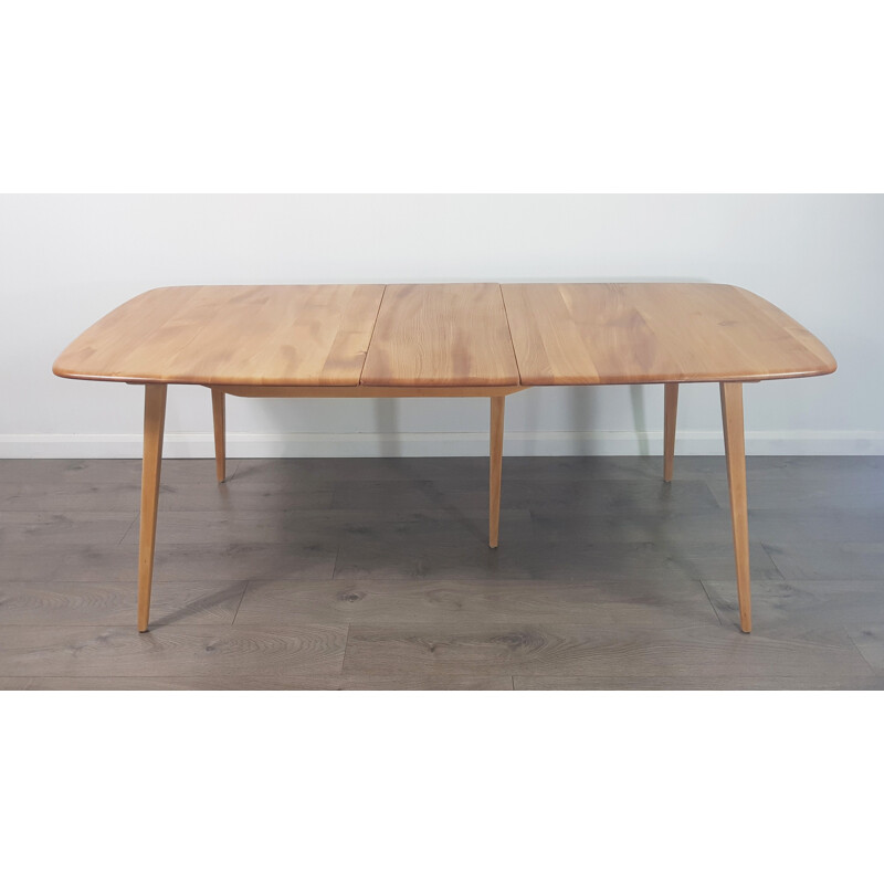 Vintage extendable table for Ercol in beech and elmwood 1960s