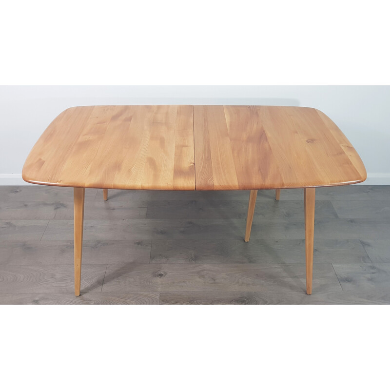 Vintage extendable table for Ercol in beech and elmwood 1960s