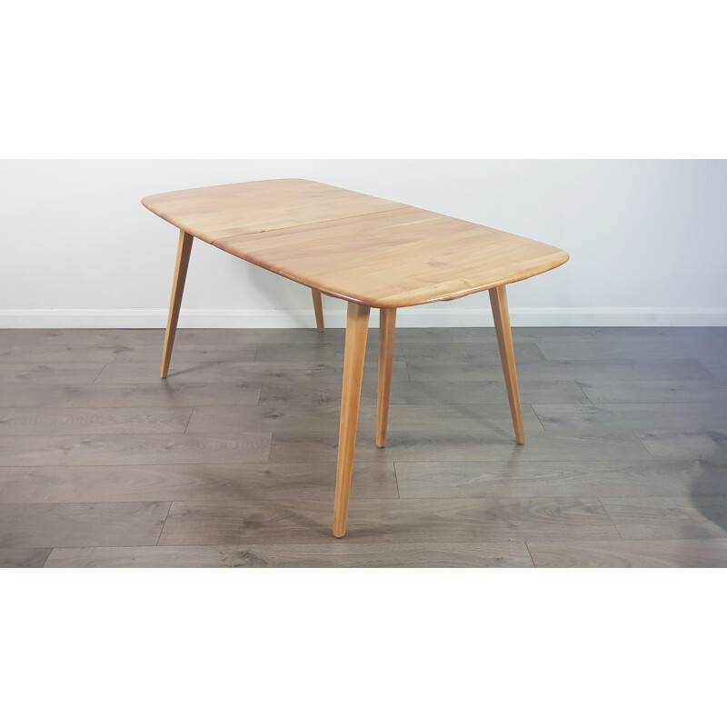 Vintage extendable table for Ercol in beech and elmwood 1960s