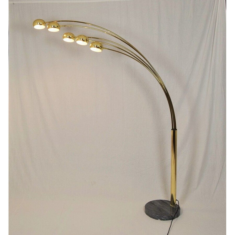Vintage 5-arm floor lamp by Harvey Guzzini