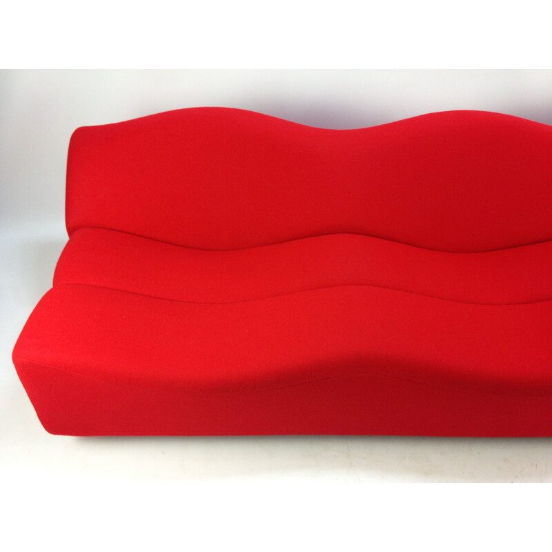 Vintage red ABCD sofa by Pierre Paulin