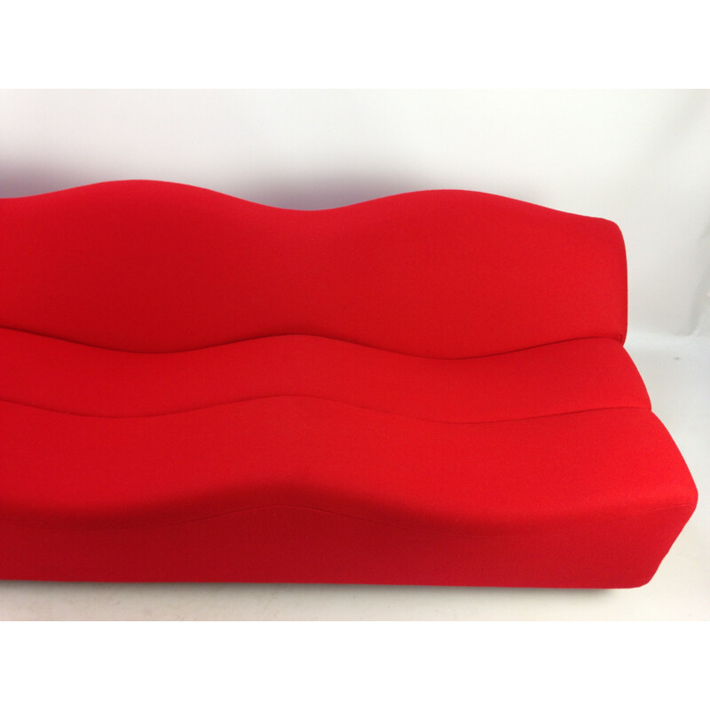 Vintage red ABCD sofa by Pierre Paulin