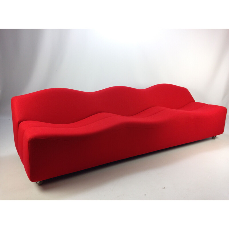 Vintage red ABCD sofa by Pierre Paulin