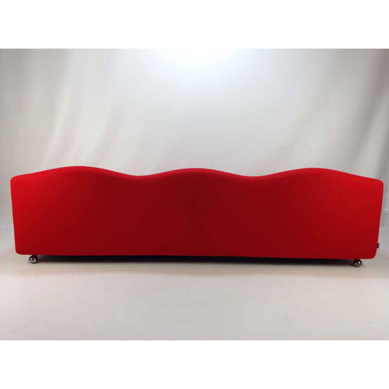 Vintage red ABCD sofa by Pierre Paulin