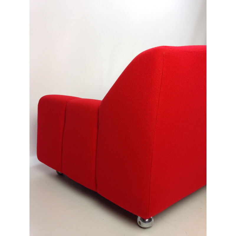 Vintage red ABCD sofa by Pierre Paulin