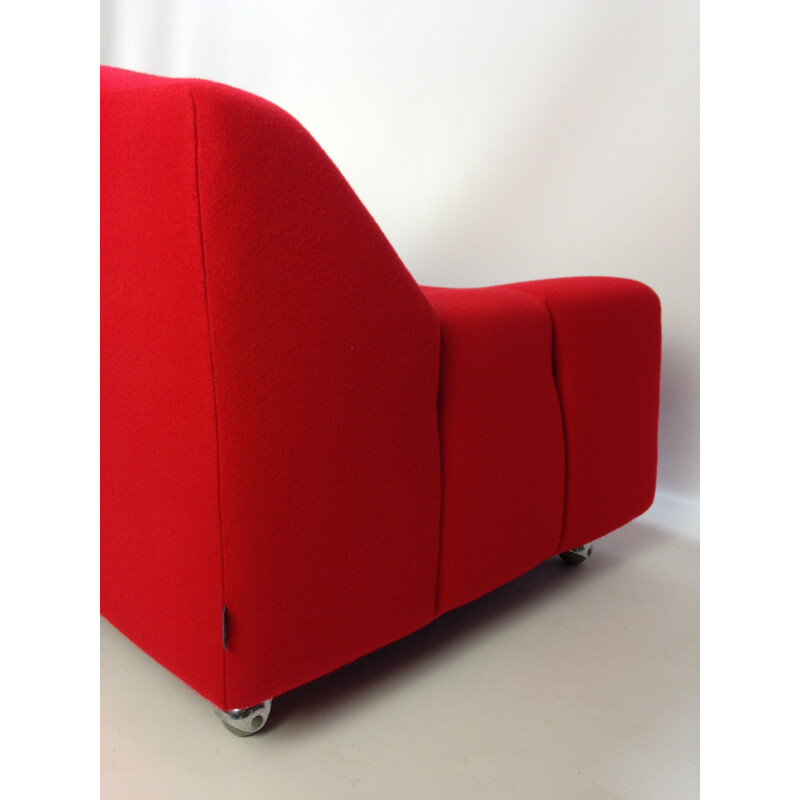 Vintage red ABCD sofa by Pierre Paulin