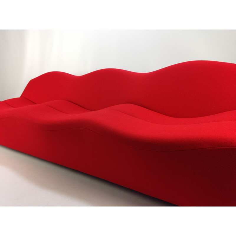 Vintage red ABCD sofa by Pierre Paulin