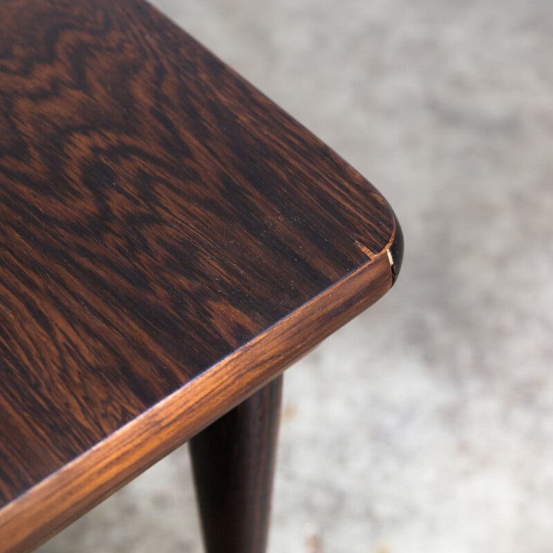 Set of 3 nesting tables in rosewood