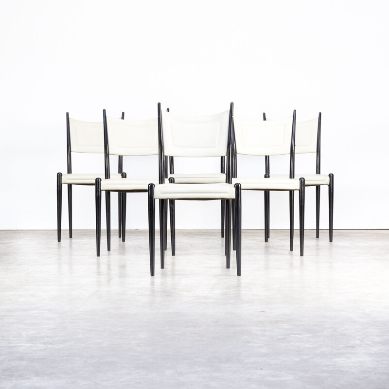 Suite de 6 chaises blanches par G-Plan