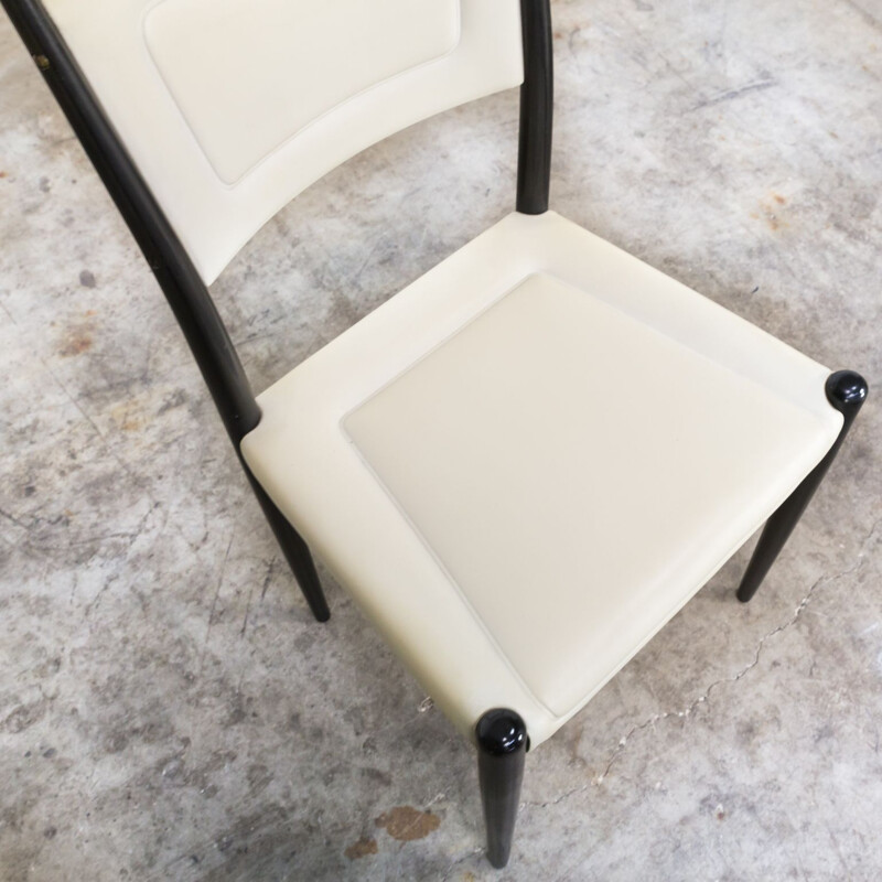 Set of 6 white chairs by G-Plan