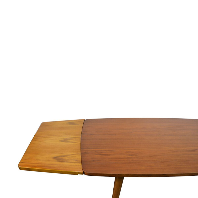 Vintage extendable dining table in teak by L. Chr. Larsen & Son